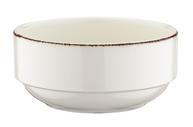 Салатник d=140 мм. 500 мл. h=55 мм. штабелир. Ретро коричневый край (тарелка подст.70317), форма Банкет Bonna /1/12/684/ ВДОХНОВЕНИЕ