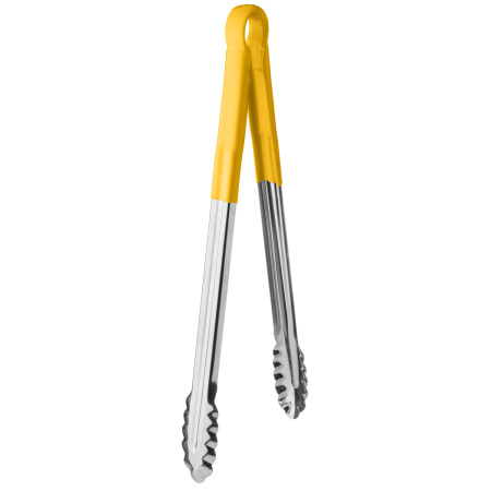 Щипцы универсальные 40 см. нерж. желтая ручка MGsteel /1/120/
