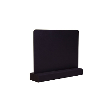 Табличка 105*150 мм. А6 меловая горизонт. тейбл тент, на дерев. подставке черная /1/