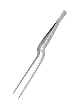 Щипцы (пинцет) 20 см. изогнутые, нерж. MGsteel /1/100/ АКЦИЯ