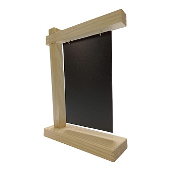 Табличка 170*220 мм. А6 меловая двусторонняя висячая, на дерев. подставке /1/ Табличка 170*220 мм. А6 меловая двусторонняя висячая, на дерев. подставке /1/