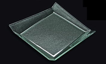 Блюдо для подачи квадратное 250*250 мм. стекло 3D /1/10/ Блюдо для подачи квадратное 250*250 мм. стекло 3D /1/10/