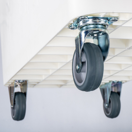 Контейнер для сыпучих продуктов  82 л 340*720*710 мм. (-40°C /+70°C) п/п на колесах, с совком, белый GP /1/4/