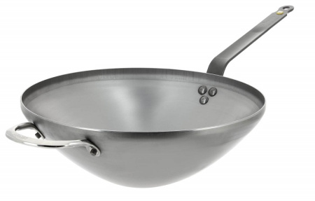 Сковорода Wok d=40 см. h=12,5 см. (индукция) с 2 ручками Mineral B De Buyer /1/3/ АКЦИЯ