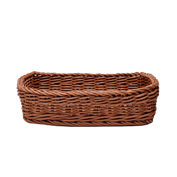Корзина для хлеба прямоуг. 24,5*17*6 см. коричневая полиротанг MGprof /1/50/ АКЦИЯ Корзина для хлеба прямоуг. 24,5*17*6 см. коричневая полиротанг MGprof /1/50/ АКЦИЯ