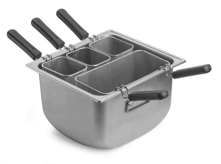 Кастрюля для пасты нерж. с 4 корзинками 38,3*35,4 см. h=23,7 см. 22 л. с крышкой Pinti (3390Q334) /1/ Кастрюля для пасты нерж. с 4 корзинками 38,3*35,4 см. h=23,7 см. 22 л. с крышкой Pinti (3390Q334) /1/