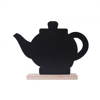 Табличка 384*244*40 мм. меловая Чайник тейбл тент на дерев. подставке /1/ Табличка 384*244*40 мм. меловая Чайник тейбл тент на дерев. подставке /1/