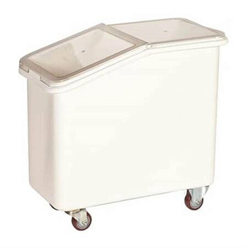 Контейнер для сыпучих продуктов  82 л 340*720*710 мм. (-5°C /+60°C) п/п на колесах, с совком, белый GP /1/4/