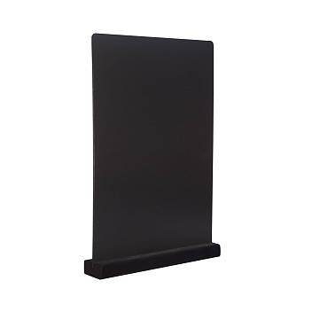 Табличка 210*300 мм. А4 меловая вертикал. тейбл тент, на дерев. подставке черная /1/ Табличка 210*300 мм. А4 меловая вертикал. тейбл тент, на дерев. подставке черная /1/